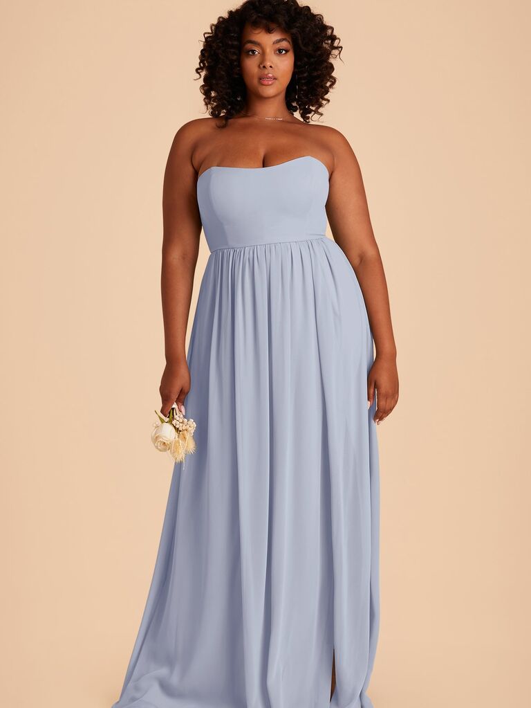 Powder Blue Infinity Bridesmaid Dress with Long Greek Style Skirt