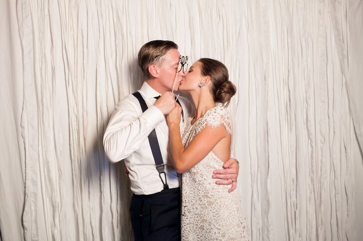 In addition to an 11-piece band that kept the party going late into the night, Rebecca and James had a photo booth at the reception where guests could get silly and strike a pose when they needed to rest their dancing feet.