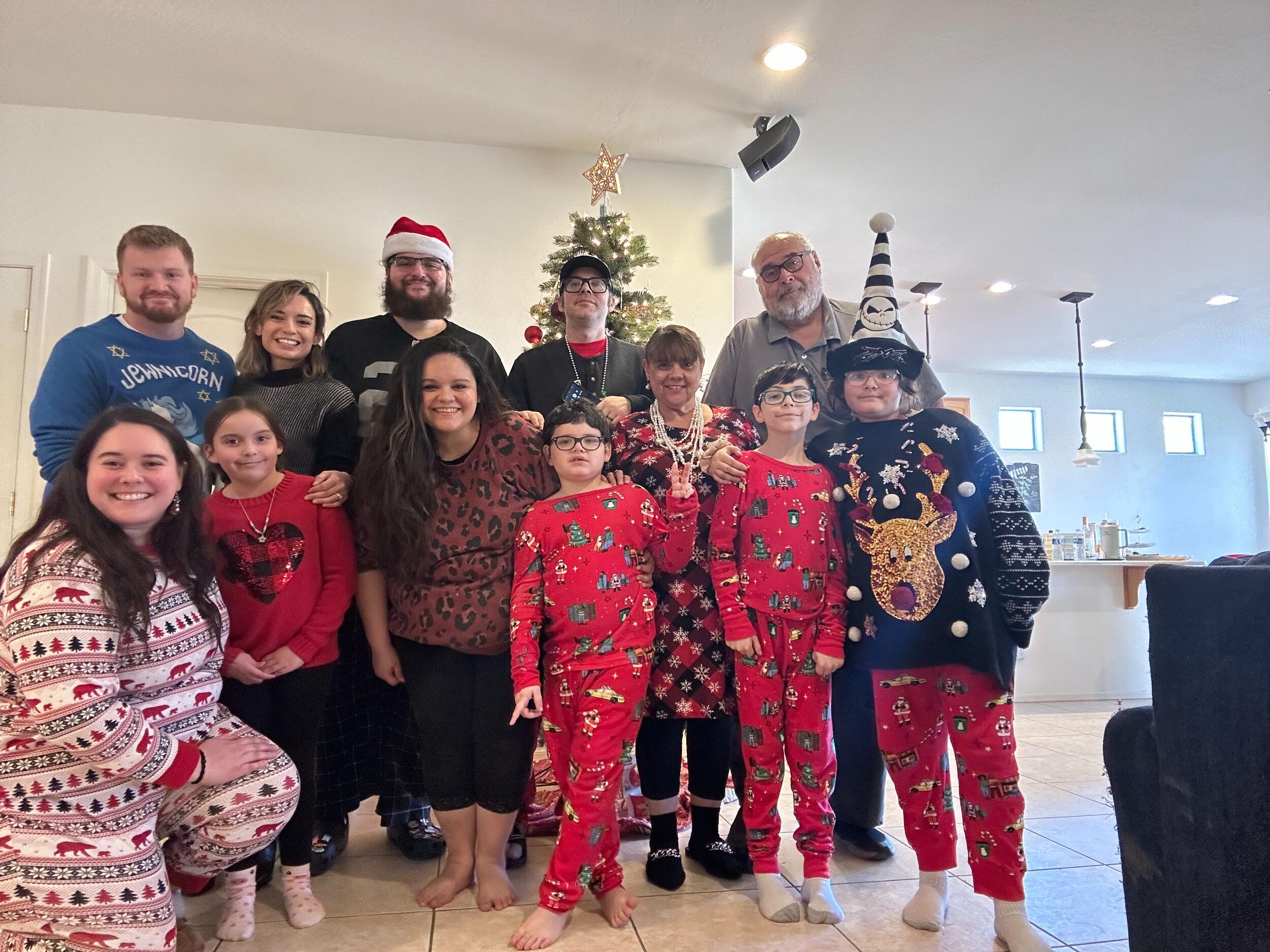 Christmas 2023 with Amy's family.