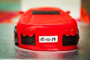 Audi Groom’s Cake with Wedding Date License Plate