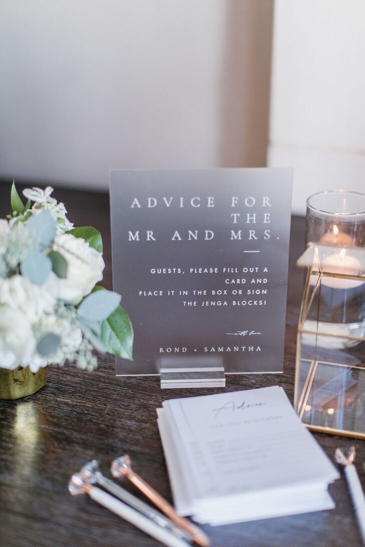 Sign For Guest Book at Wedding at Casa Real at Ruby Hill Winery in Pleasanton, California