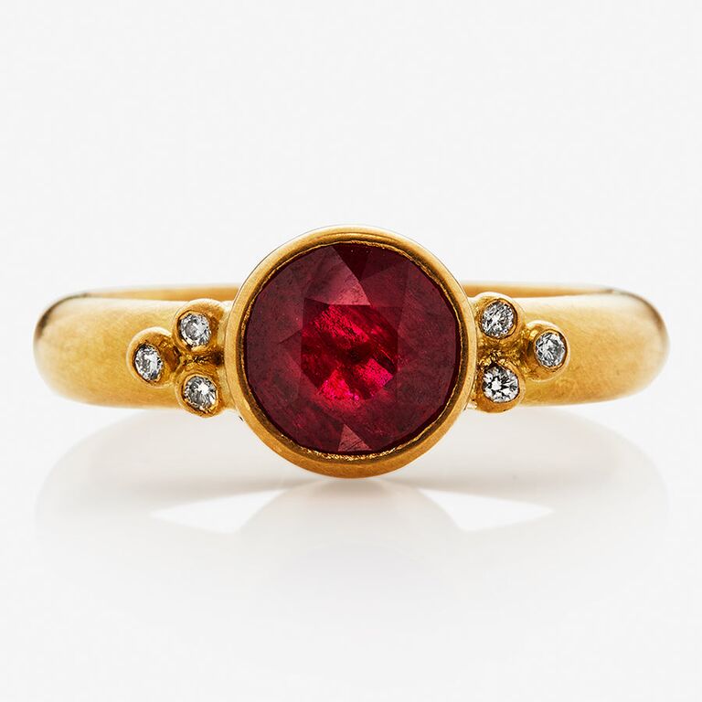 Reinstein Ross Tania Ruby Ring in 20K Peach Gold