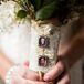 Family Photograph Bridal Bouquet Detail