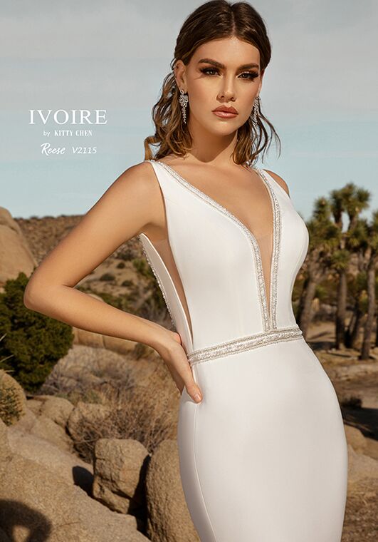 IVOIRE by KITTY CHEN REESE,V2115 Sheath Wedding Dress - 3