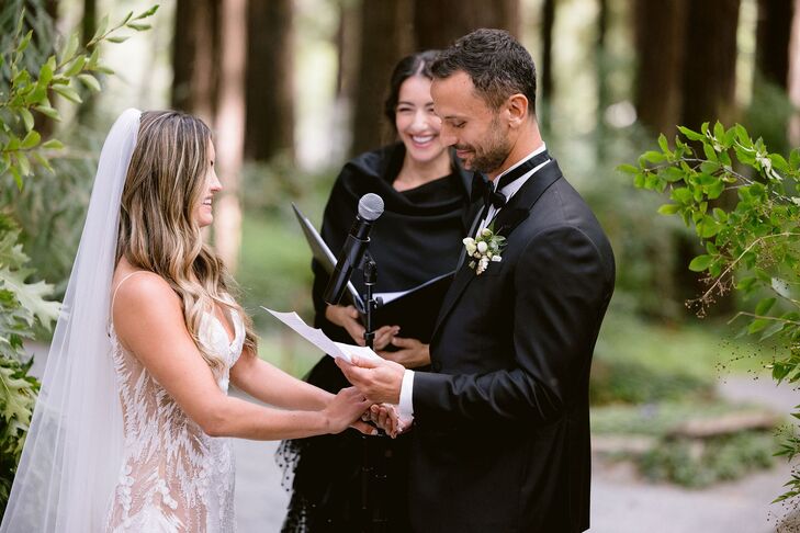 Wedding Vow Exchange at Berkeley Botanical Gardens in Berkeley, California