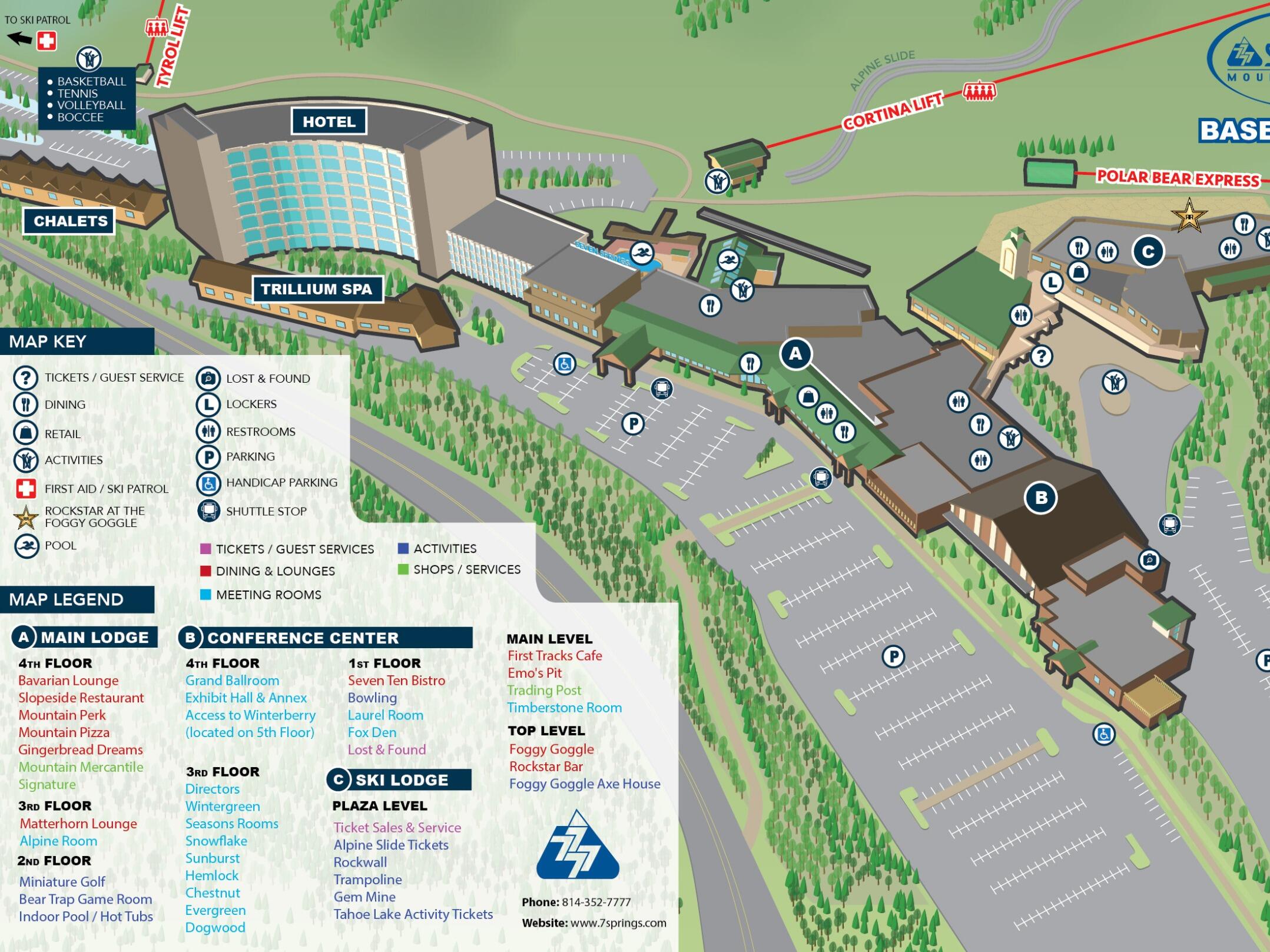 Picture of Seven Springs Base Area Map