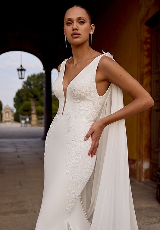 Justin Alexander Cora Fit-and-Flare Wedding Dress - 2