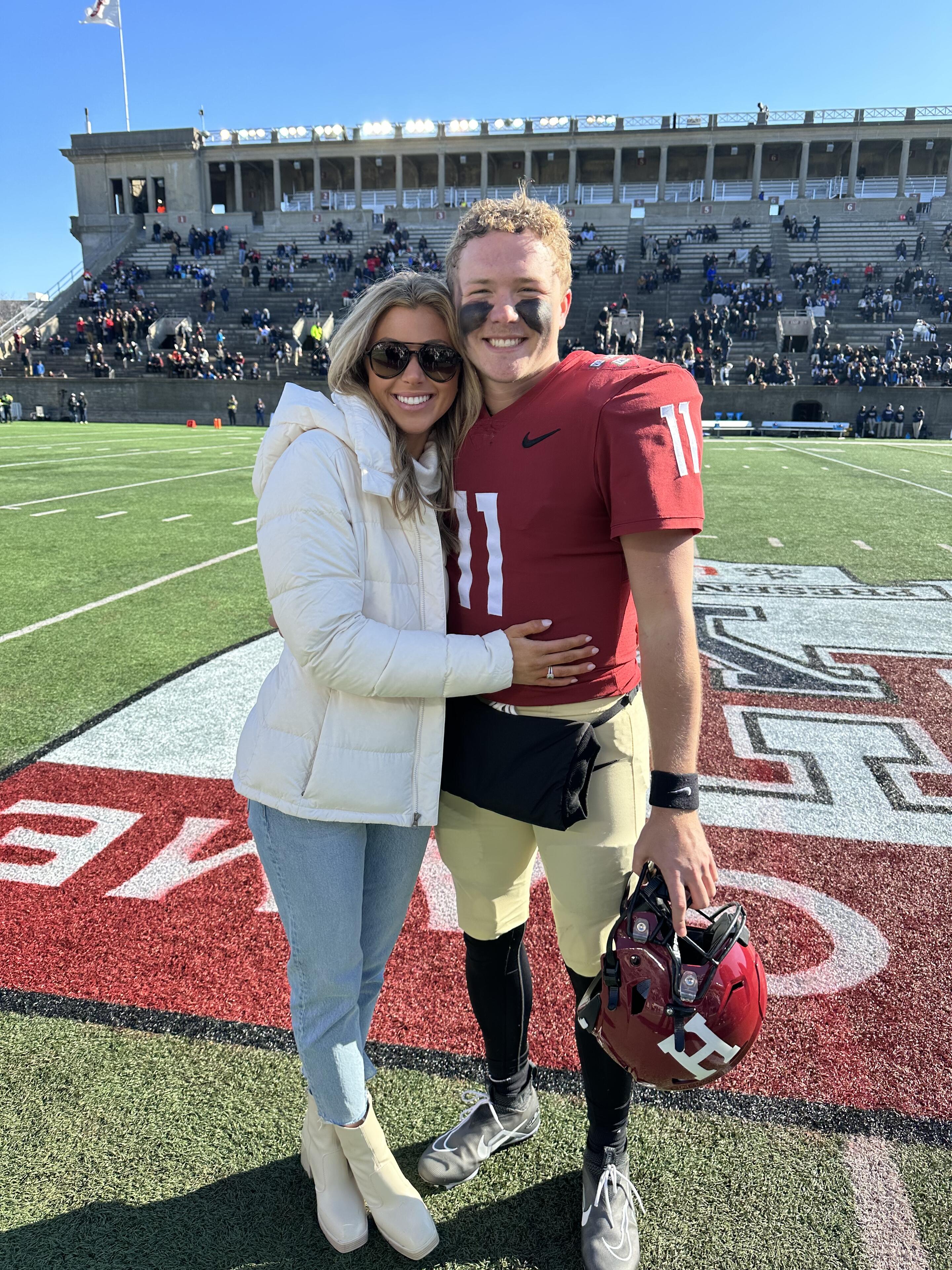 Cheering on Charlie at Harvard! Roll Crim!