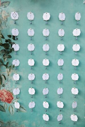 Teal Escort Card Display