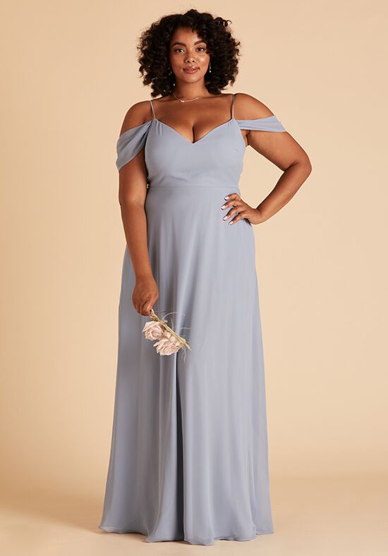 Birdy Grey Devin Convertible Curve Dress in Dusty Blue Sweetheart Bridesmaid Dress - 1