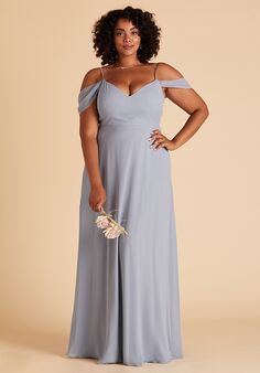 Birdy Grey Devin Convertible Curve Dress in Dusty Blue Sweetheart Bridesmaid Dress