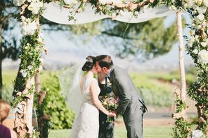 Lush, Romantic Birch Chuppah