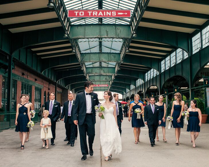 Navy and Lavender Wedding Party