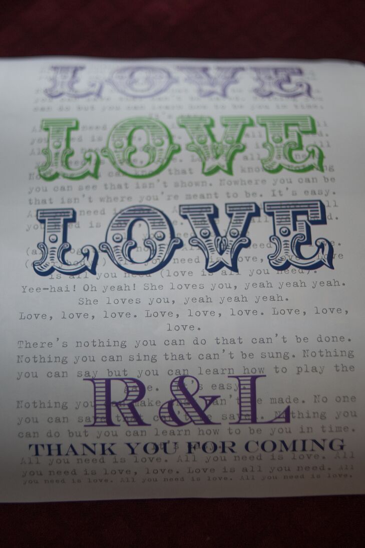 'All You Need Is Love' Thank-You Notes