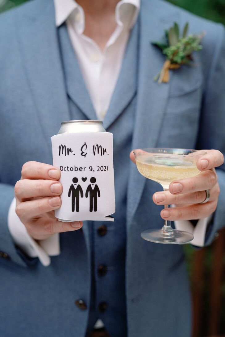 Wedding Signature Cocktail and Beer in Custom Koozie