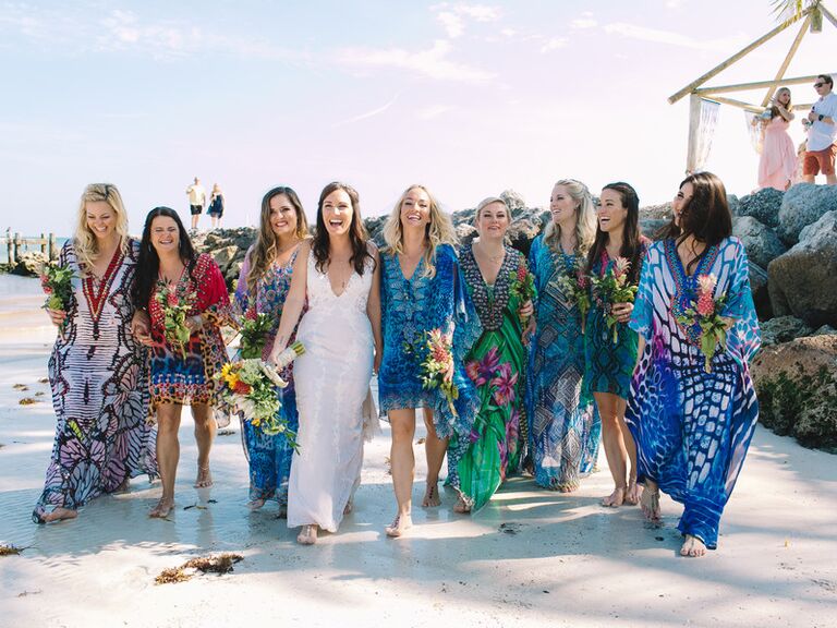 Bohemian dress code idea for personalized wedding. 