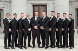 Classic Black-and-White Groomsmen Style