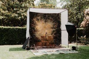Tintype Photo Booth at Whimsical Backyard Wedding