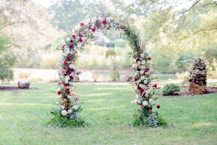 Floral Arch for Wedding at the University of Illinois
