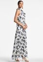 Sachin & Babi Kayla Gown - Ivory & Navy Peony Bridesmaid Dress - thumbnail - 2