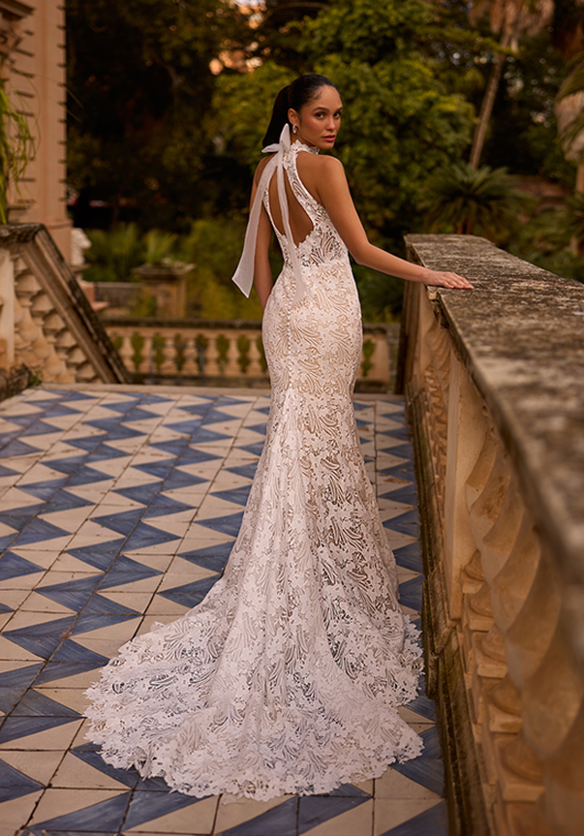 Moonlight Collection J6976 Mermaid and Trumpet Wedding Dress - 2