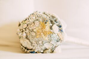 Custom Shimmery Brooch Bridal Bouquet