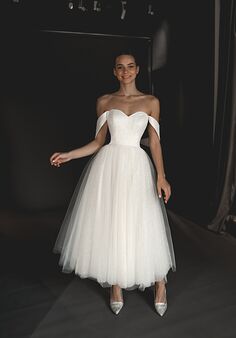 Olivia Bottega Glitter Midi Wedding Dress Soul A-Line Wedding Dress