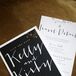 Black and White Invitation with Gold Foil Illustration