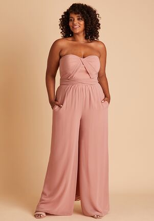 Birdy Grey Gigi Convertible Jumpsuit in Chiffon Dusty Rose Sweetheart Bridesmaid Dress