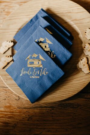 Wood Serveware and Personalized Napkins