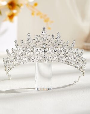 AW Bridal AW BRIDAL Tiaras and Crowns for Women Rhinestone Queen Crown Princess Tiara Prom Birthday Crown for Girls Wedding Pageant Halloween Hair Accessories, Silver Silver Tiara