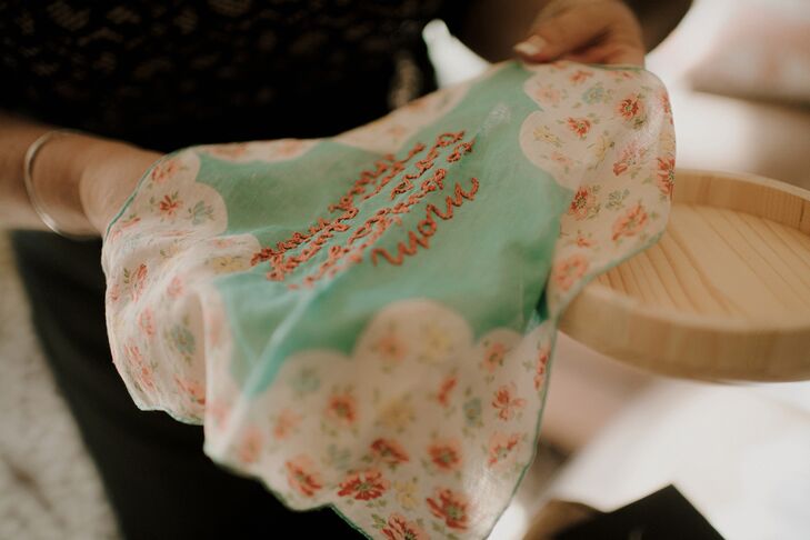 Personalized Handkerchief for Wedding at The Space HTX in Houston, Texas