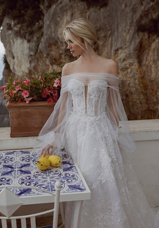 Amalfi Passion collection by Ricca Sposa Fedele 24-031 A-Line Wedding Dress - 3