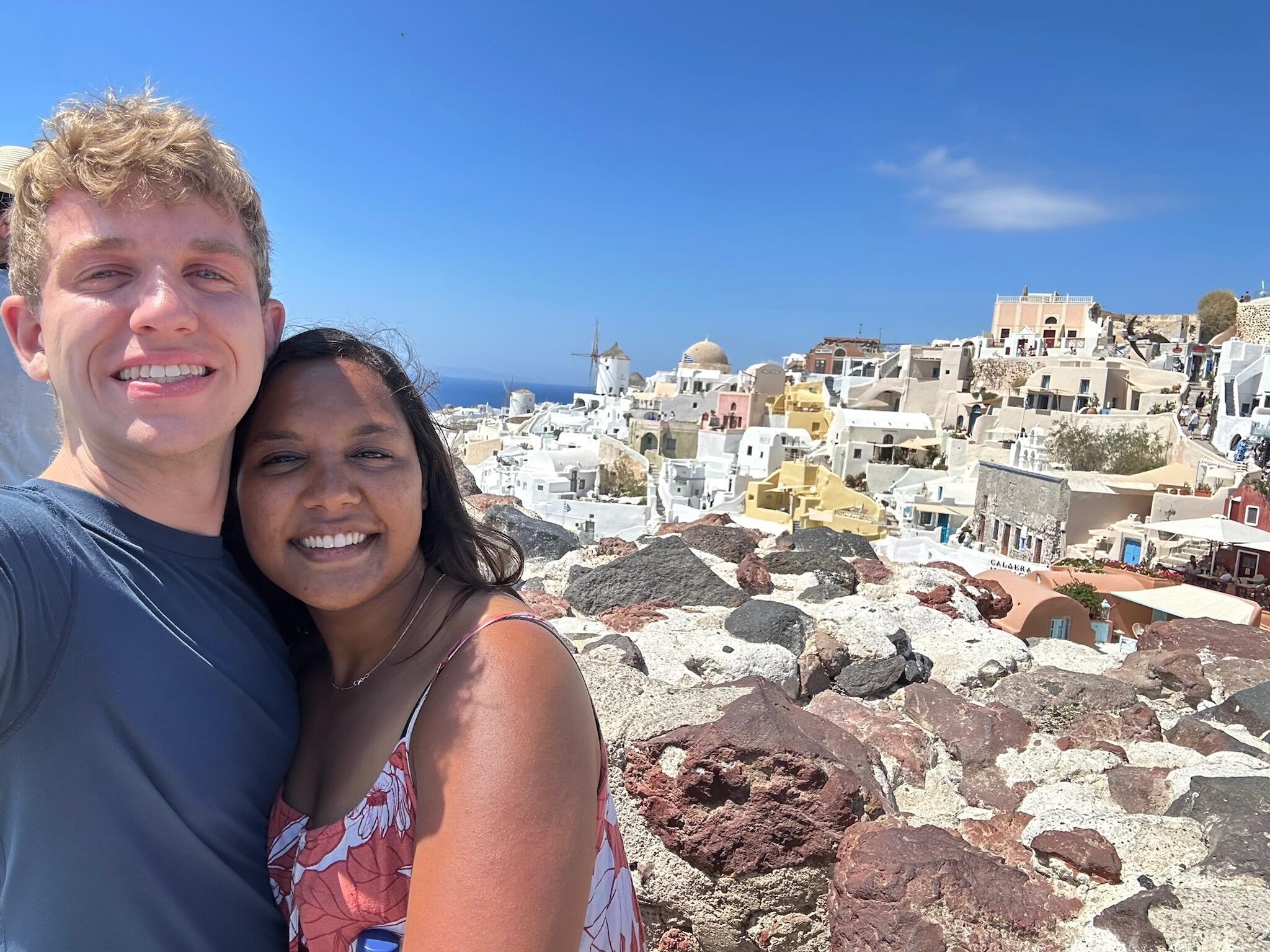 Basking in the Santorini sun