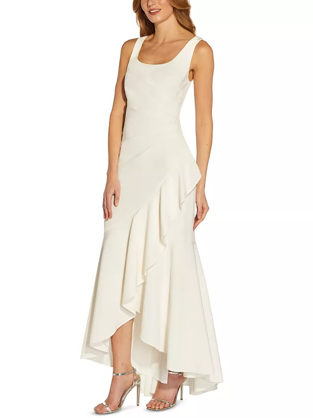 Women's Ruffled High-Low Gown