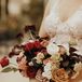 Moody Burgundy Wedding Bouquet With Roses and Scabiosa