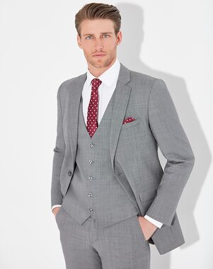 Allure Men Shale Suit Gray Tuxedo