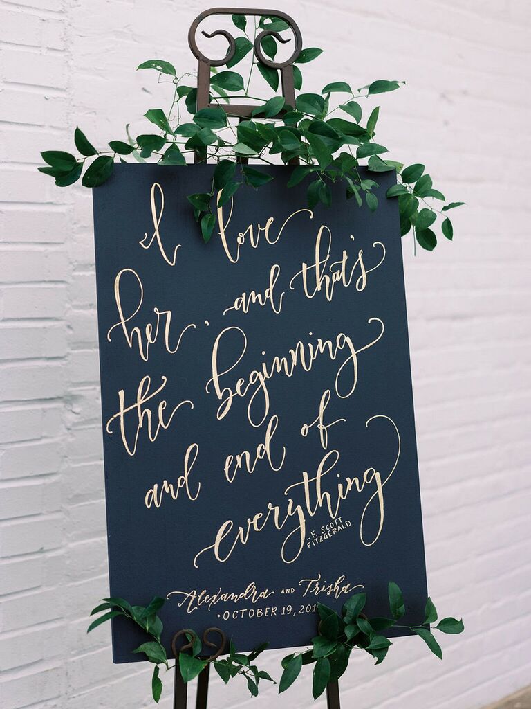 46 Wedding Sign Quotes You'll Want To Put On Display