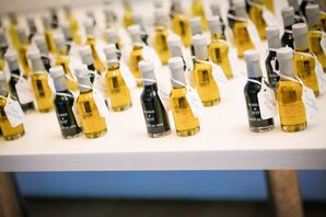 Oil and Vinegar Mini Bottle Escort Cards