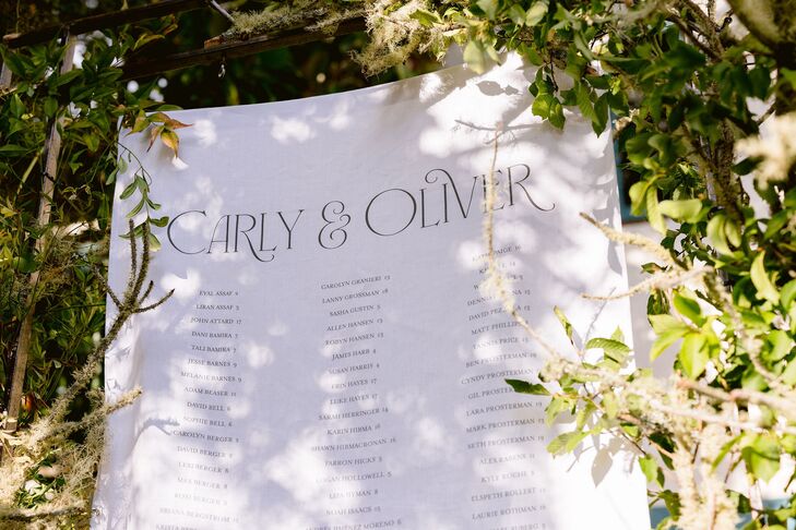 Simple Wedding Seating Chart