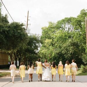 Bridesmaids in Shades of Yellow