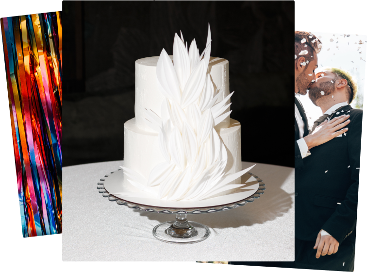 A white wedding cake with white flowers.