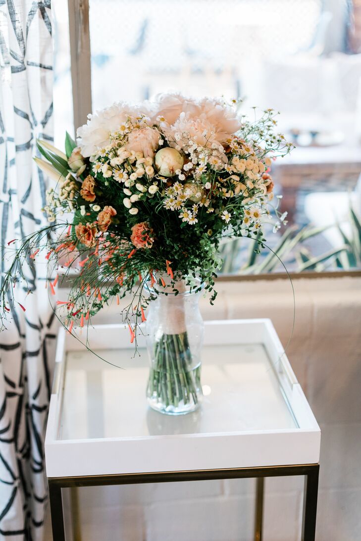 Bohemian Blush Peony and Wildflower Bouquet