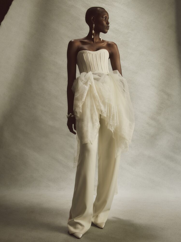 Danielle Frankel pant with tuxedo detail