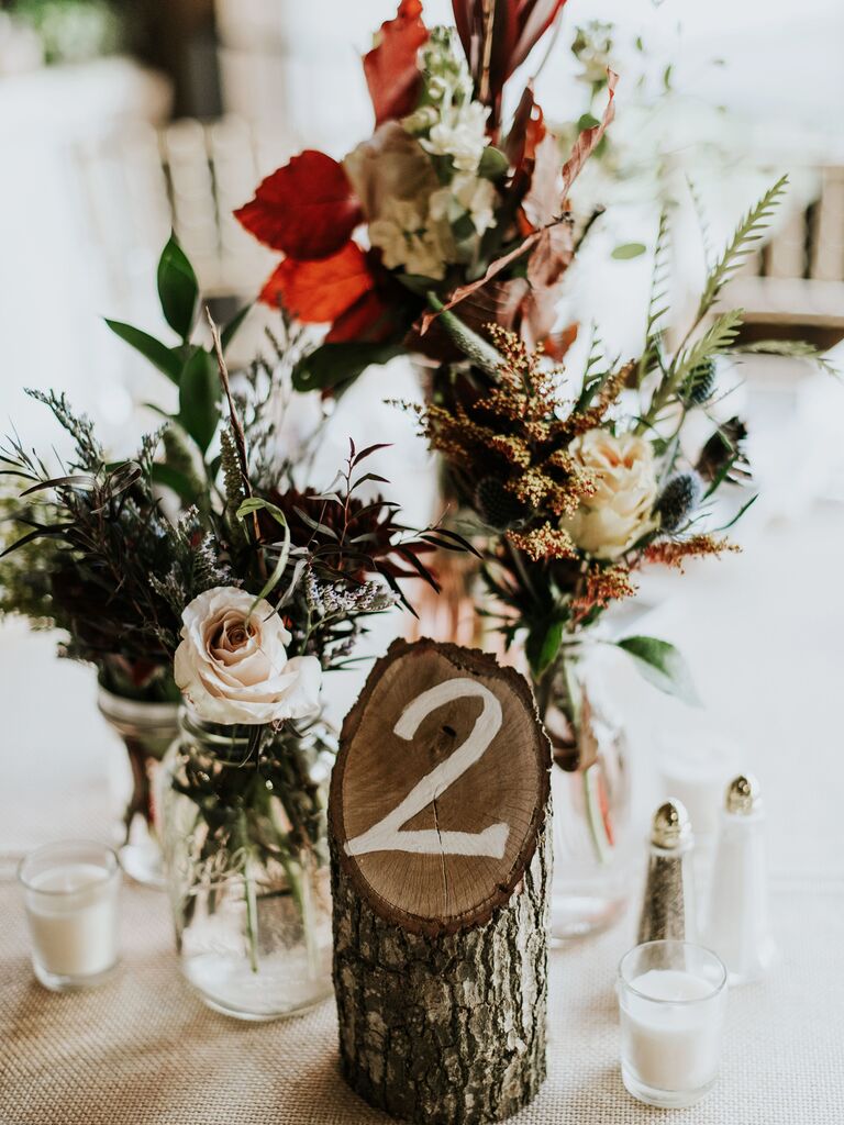 Wedding Centerpieces Wooden Stump