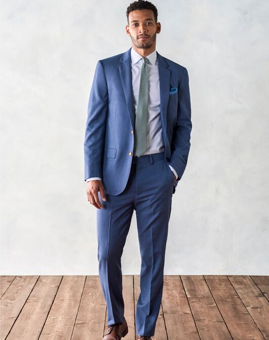 The Black Tux Marine Blue Suit Blue Tuxedo - 4