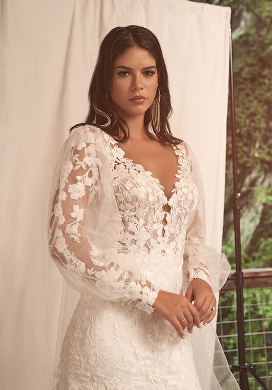 Lillian West 66278 Fit-and-Flare Wedding Dress - 5