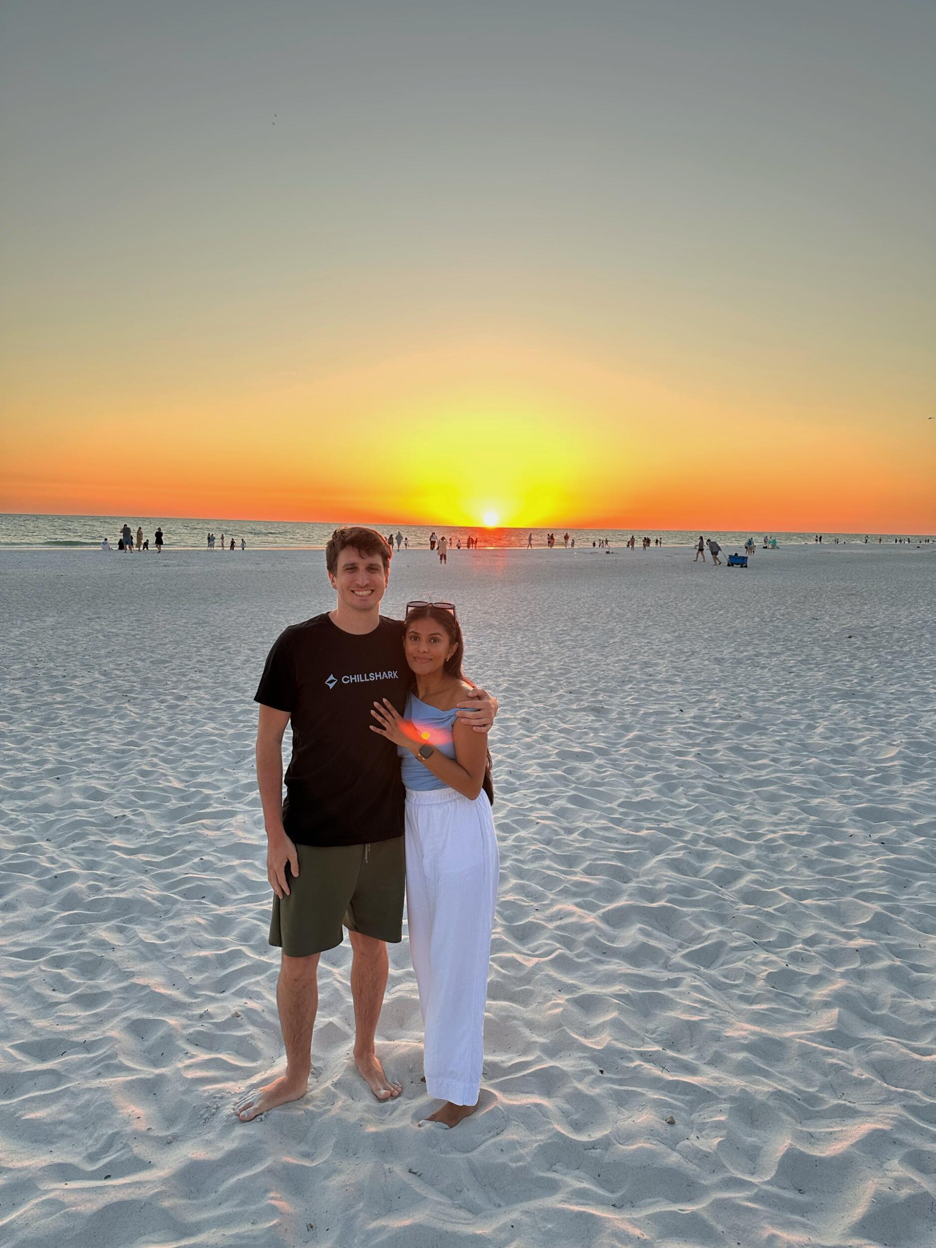 We celebrate Easter in Florida. Kinjal's first time at the Strayer's condo.