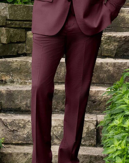 BLACKTIE SHARKSKIN Brick Wedding Suit Red Tuxedo - 2