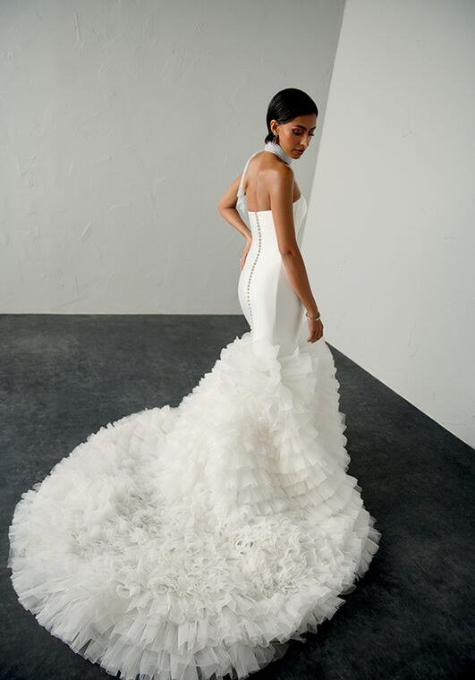 Justin Alexander Signature Dare Mermaid and Trumpet Wedding Dress - 3